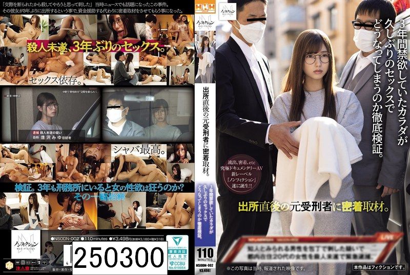 出所直後の元受刑者に密着取材。 3年間禁欲していたカラダが久しぶりのセックスでどうなってしまうのか徹底検証。