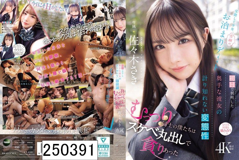 交際して半年、念願のお泊まりデート 初Hで判明した奥手な彼女の計り知れない変態性 むっつり同士の僕たちはスケベ丸出しで貪りあった 佐々木さき