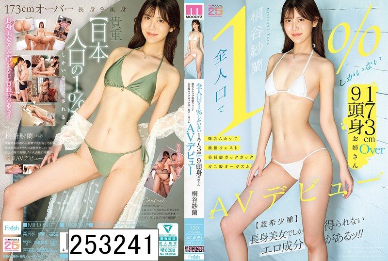 【全人口で1％しかいない】173cmOver9頭身お姉さん 微乳Aカップ激細ウェスト美長脚ガックガックガニ股オーガズム AVデビュー 桐谷紗蘭