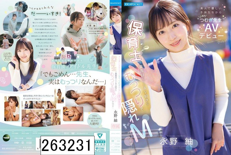 美人で優しい子供たちから人気の’つむぎ先生’AVデビュー 保育士で真面目だけどAV好きなむっつりで隠れMなんです… 永野紬